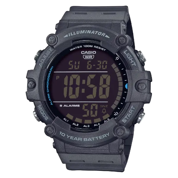 Casio Black Resin Strap Black Dial Quartz Watch for Gents - AE-1500WH-8BVDF