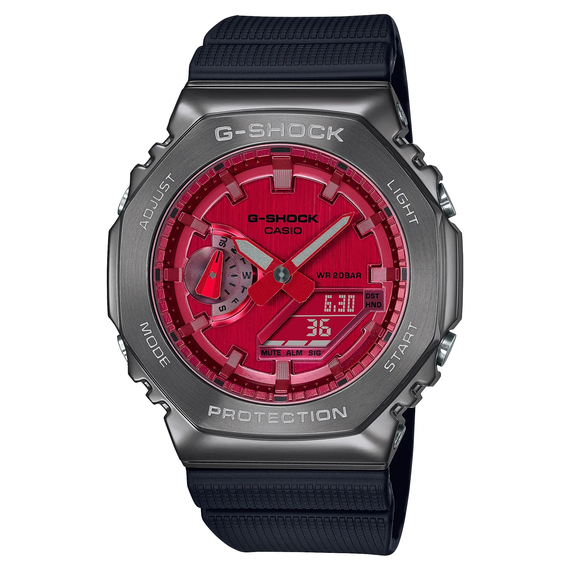 Casio G-Shock 2100 Black Red Grey GM2100B-4A