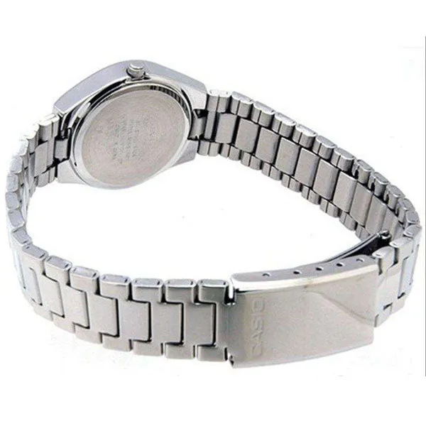 Casio Silver Stainless Steel Blue Dial Quartz Watch for Ladies - LTP-1170A-2A RDF