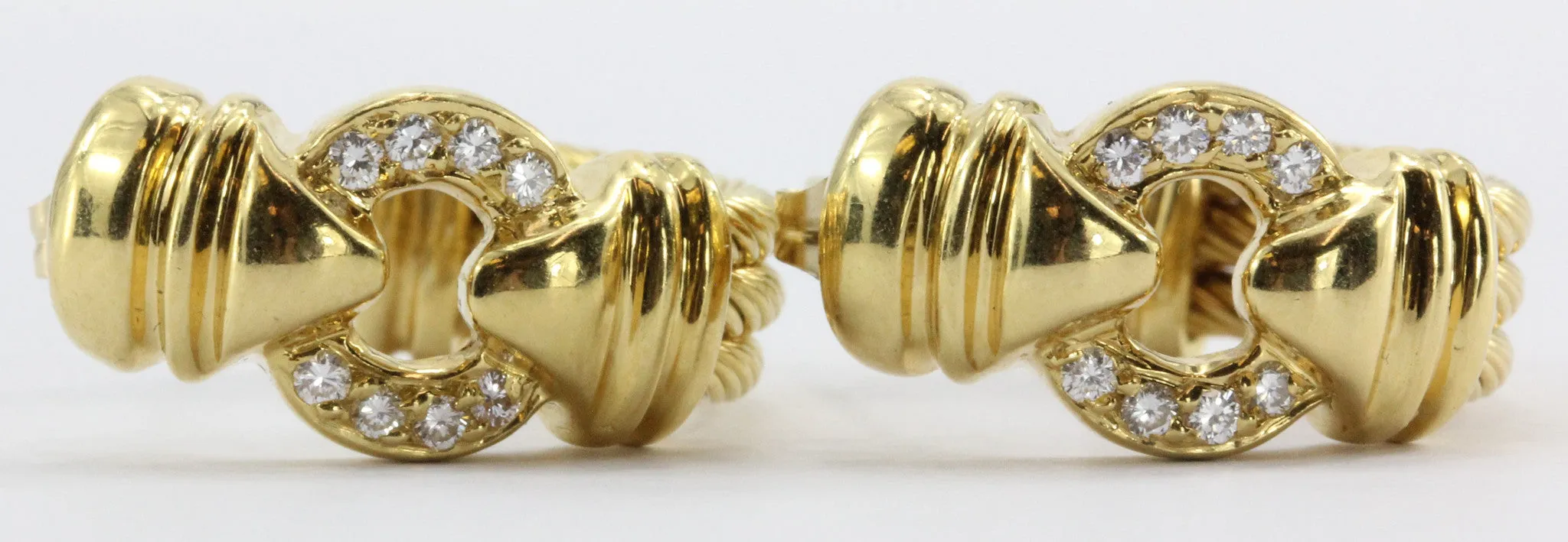 Charriol 18k Gold & Diamond Earrings