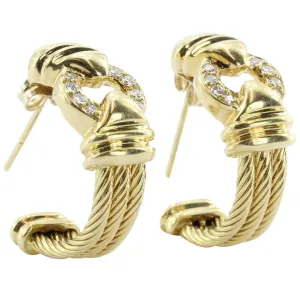 Charriol 18k Gold & Diamond Earrings
