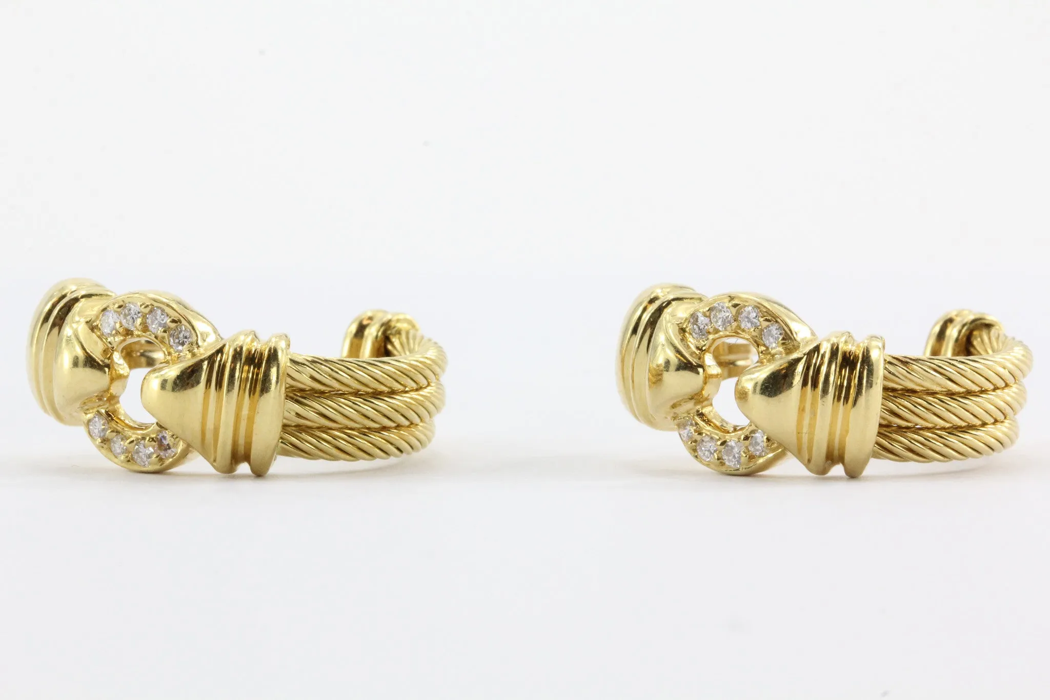 Charriol 18k Gold & Diamond Earrings
