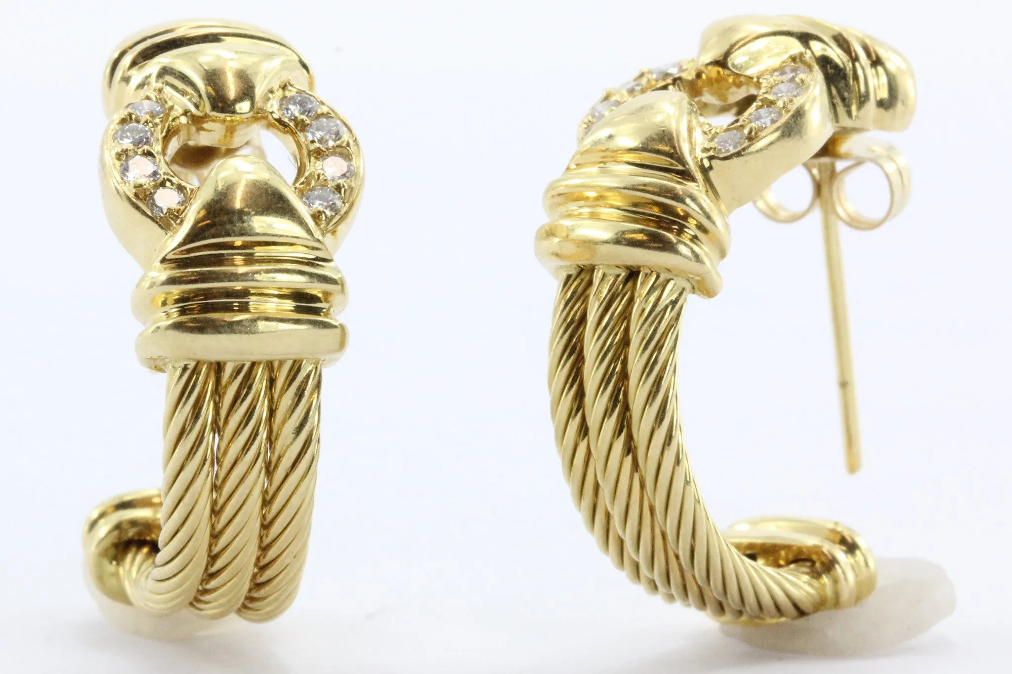 Charriol 18k Gold & Diamond Earrings