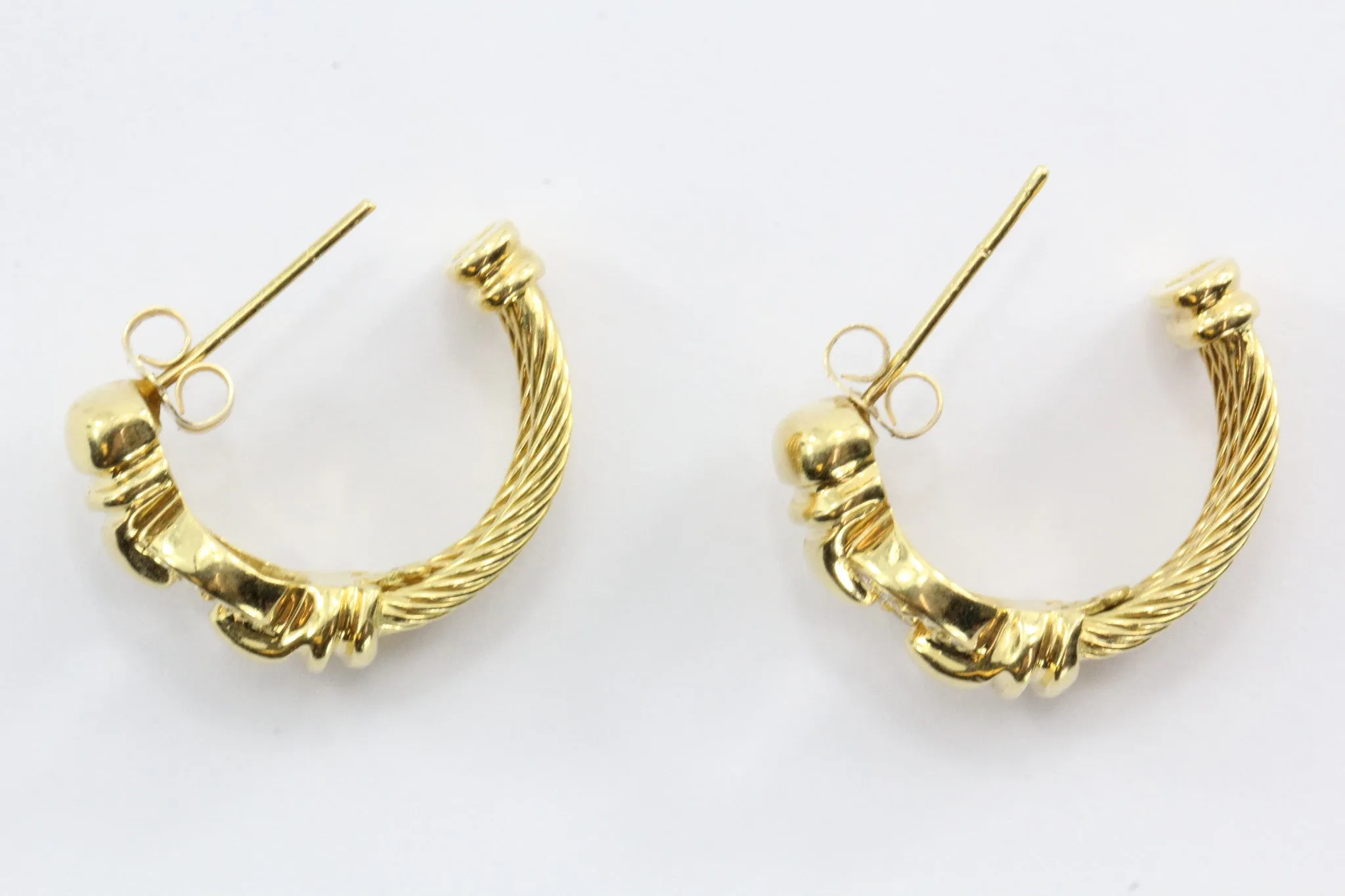 Charriol 18k Gold & Diamond Earrings