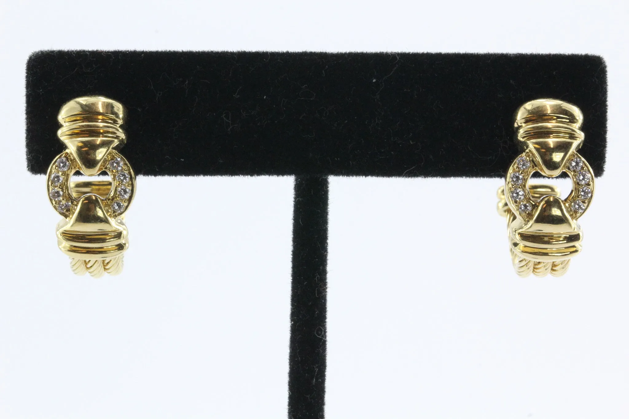 Charriol 18k Gold & Diamond Earrings
