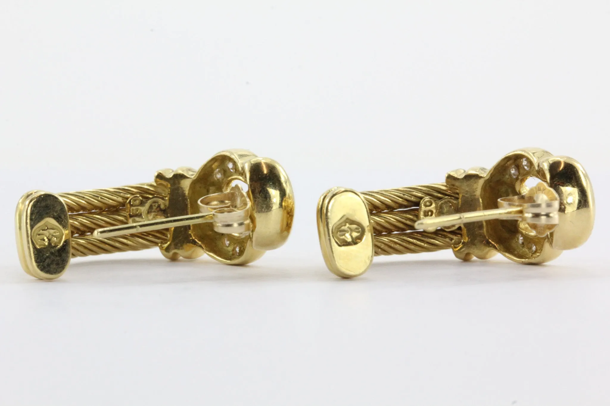 Charriol 18k Gold & Diamond Earrings