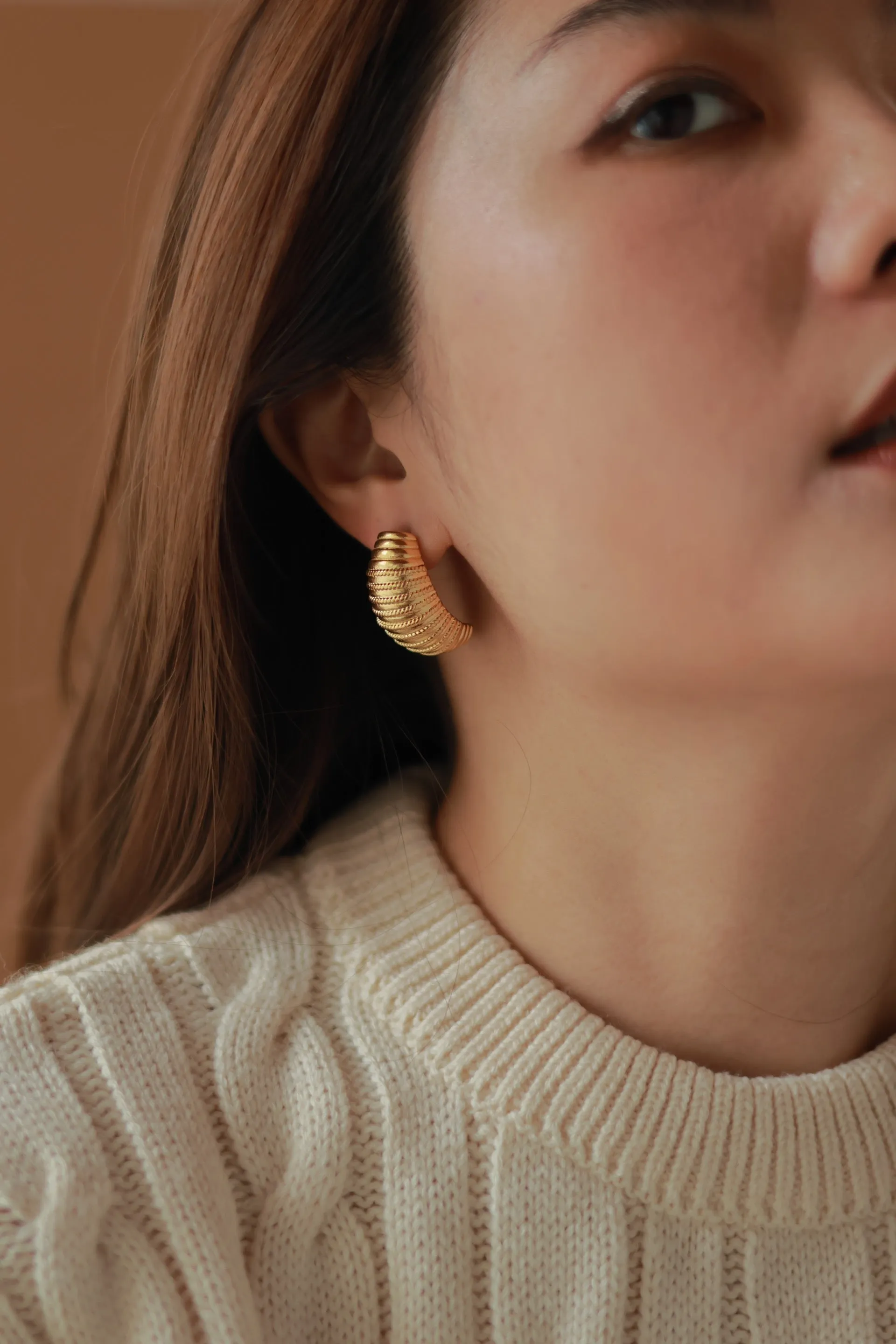 Chunky Croissant Earrings