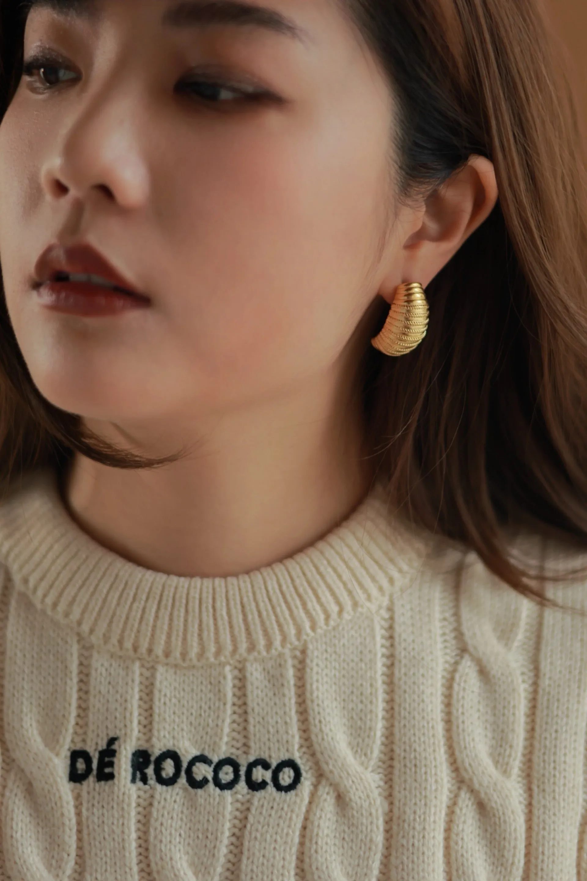 Chunky Croissant Earrings