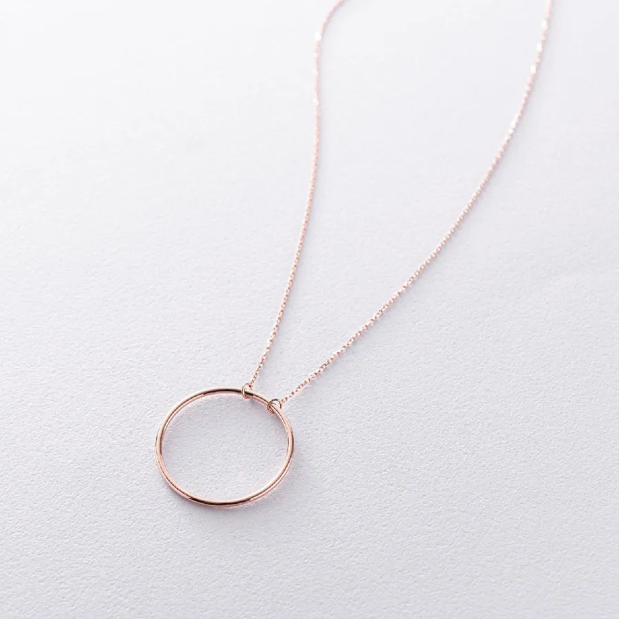 Circle Pendant Choker Necklace 14k Gold Dainty Simple Jewelry
