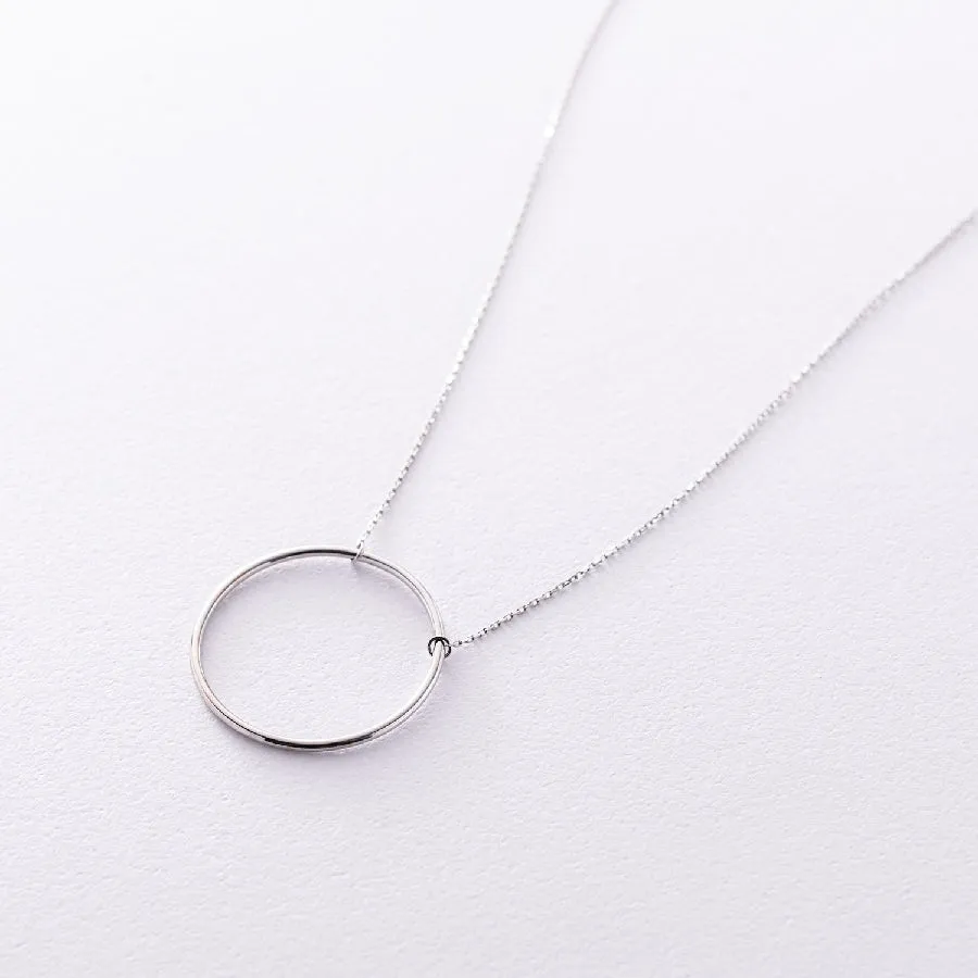 Circle Pendant Choker Necklace 14k Gold Dainty Simple Jewelry