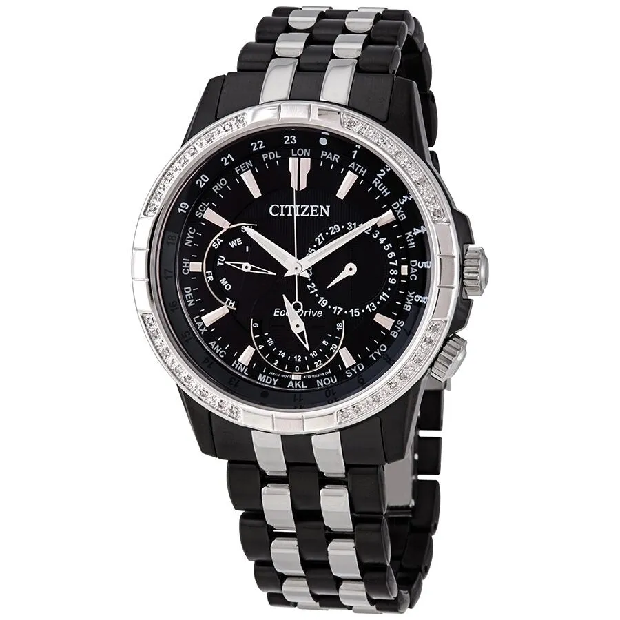 Citizen Calendrier Diamond Black Dial Men's Watch BU2088-50E