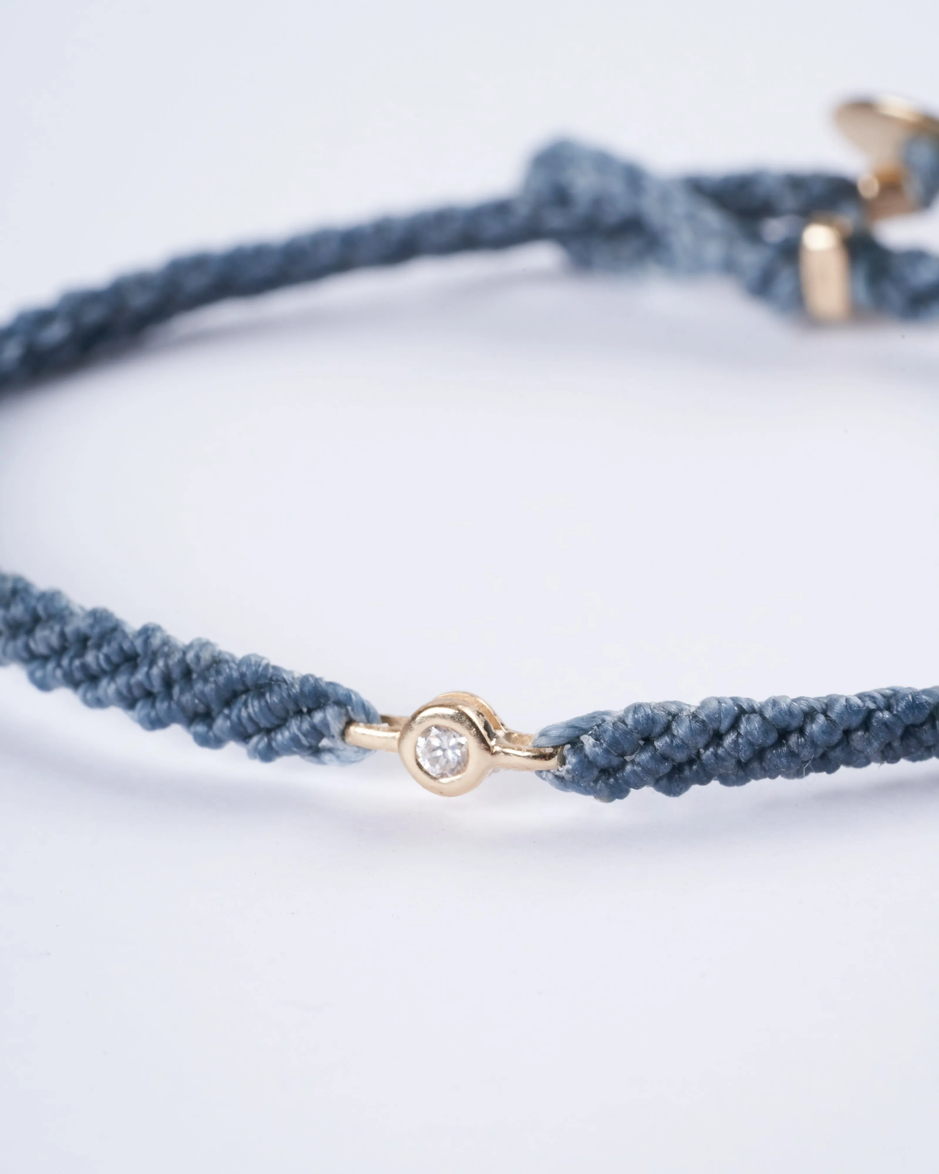 classic diamond bracelet in aquaspray - nylon and stone