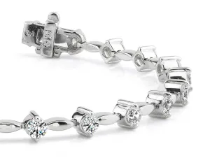 Classic Diamond Link Lab-Grown Diamond Bracelet with 1.02 ct.(finished) 2mm