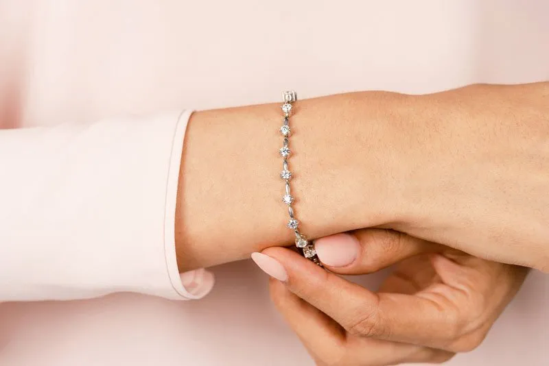 Classic Diamond Link Lab-Grown Diamond Bracelet with 1.02 ct.(finished) 2mm