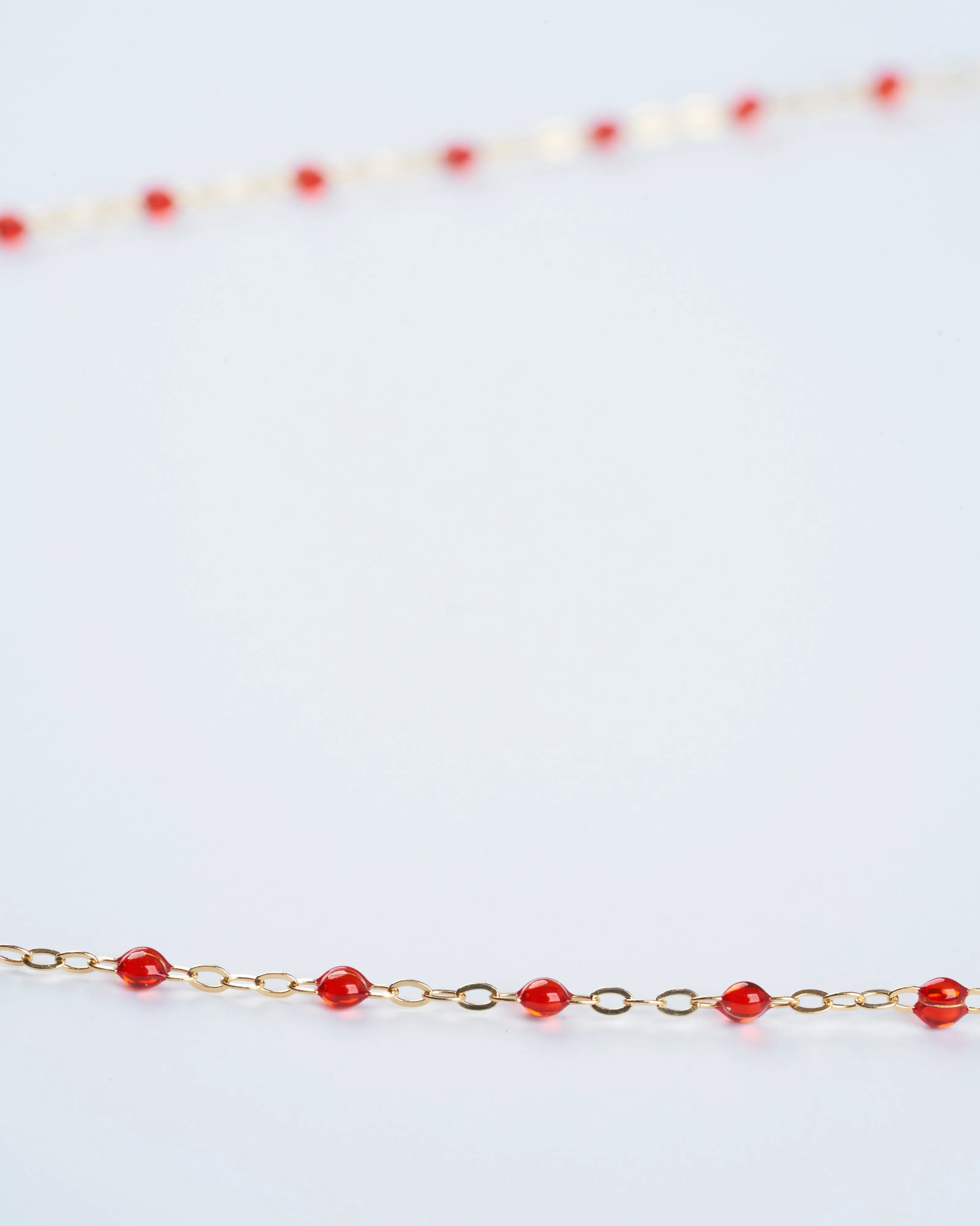 classic gigi yellow gold necklace 16.5" with ruby - gold
