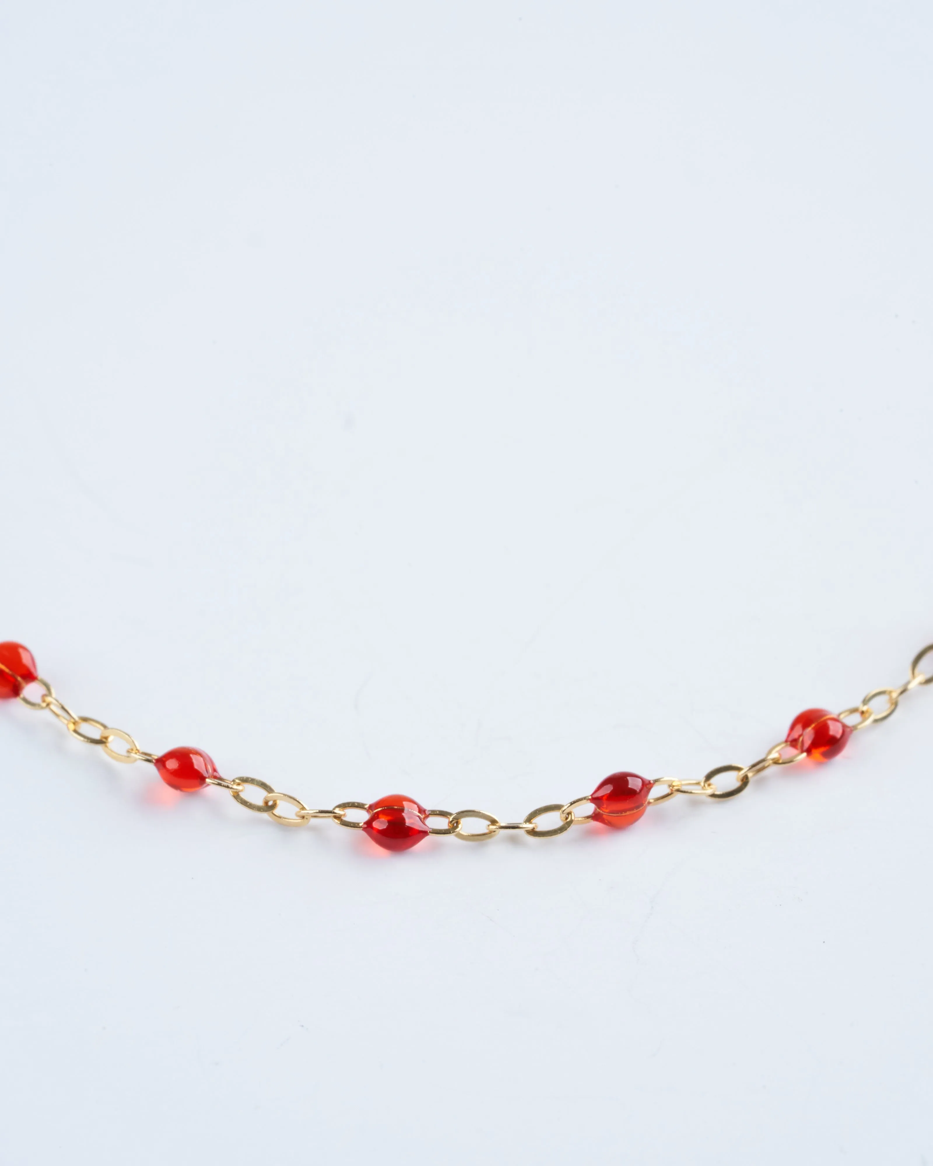 classic gigi yellow gold necklace 16.5" with ruby - gold