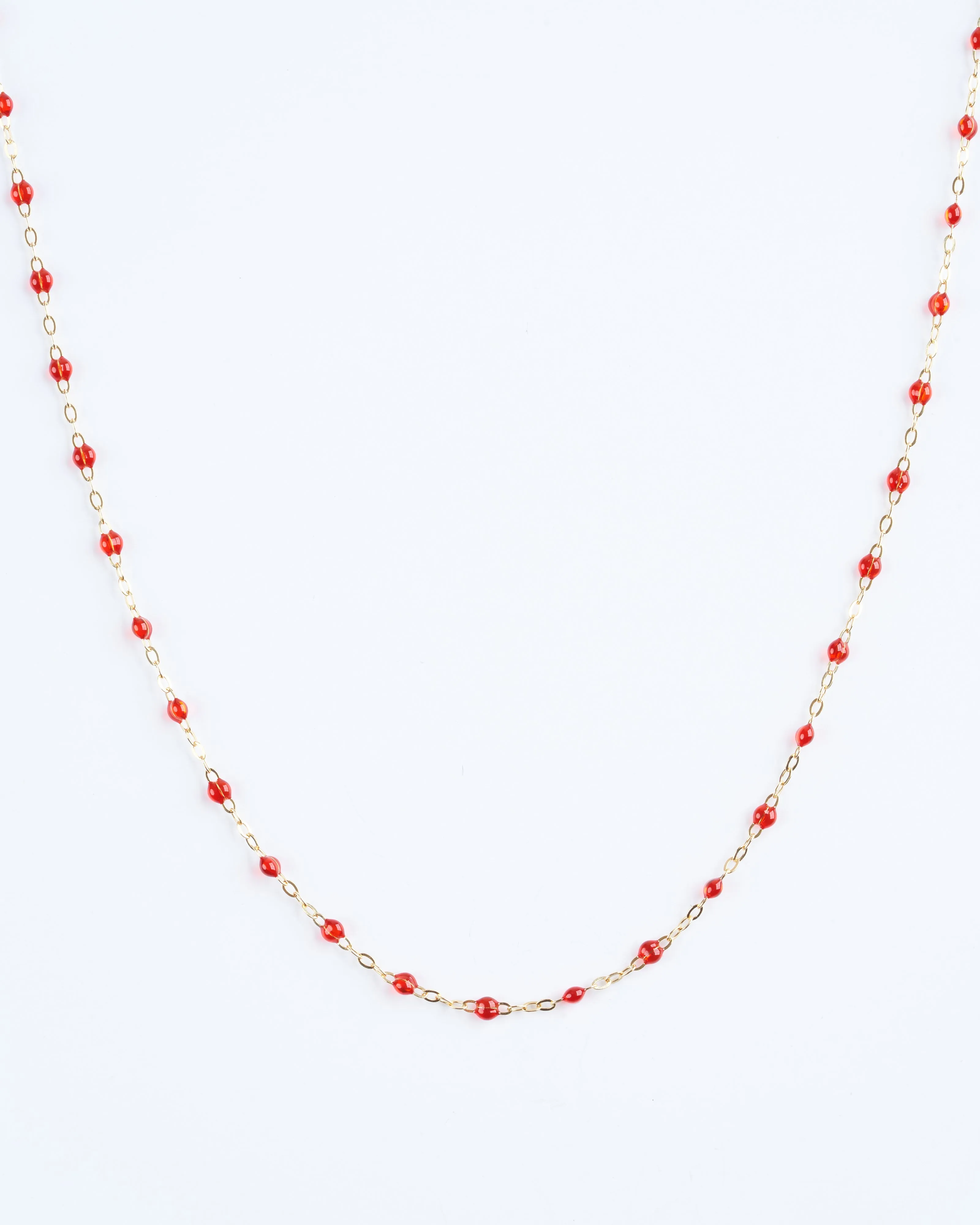 classic gigi yellow gold necklace 16.5" with ruby - gold