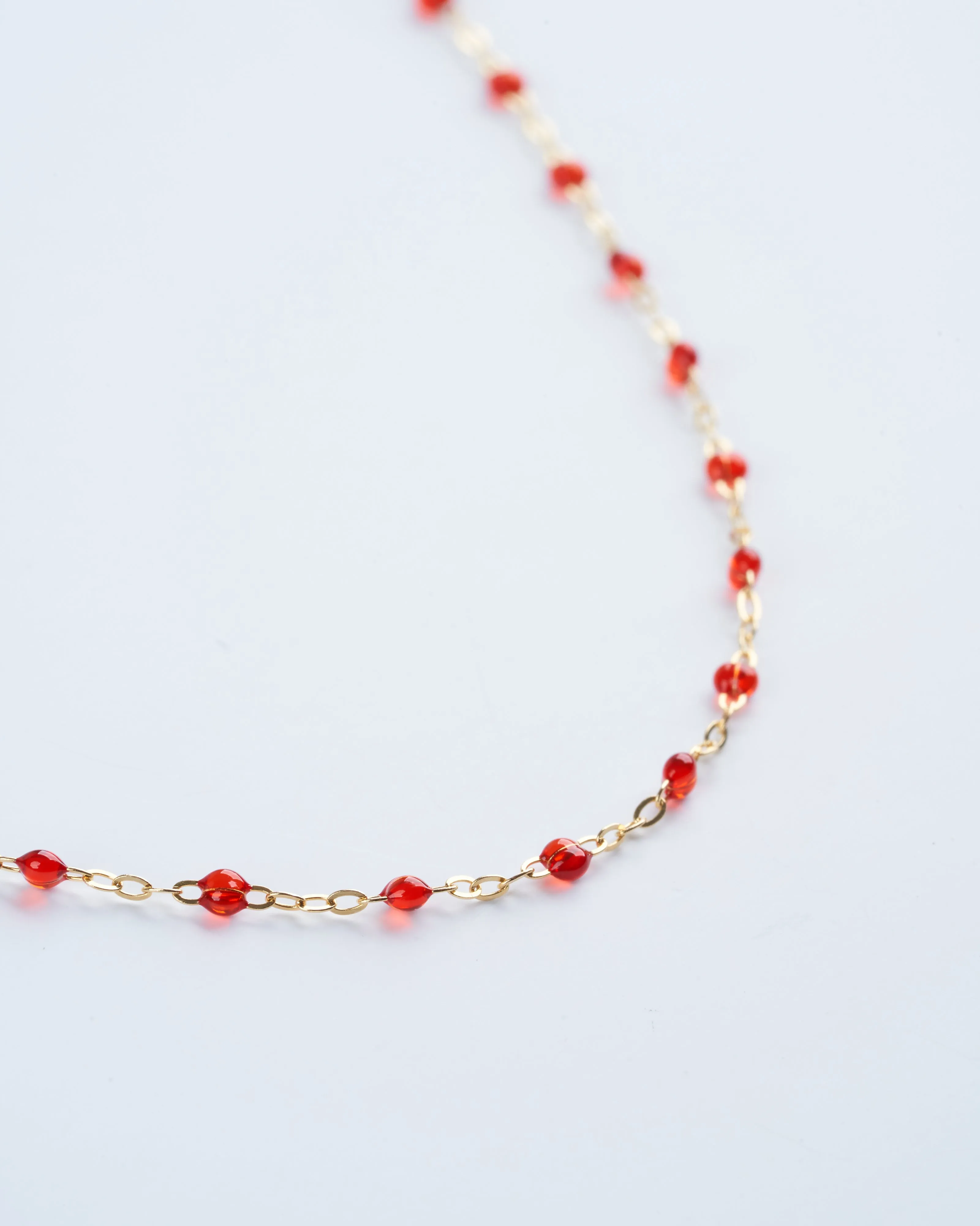 classic gigi yellow gold necklace 16.5" with ruby - gold