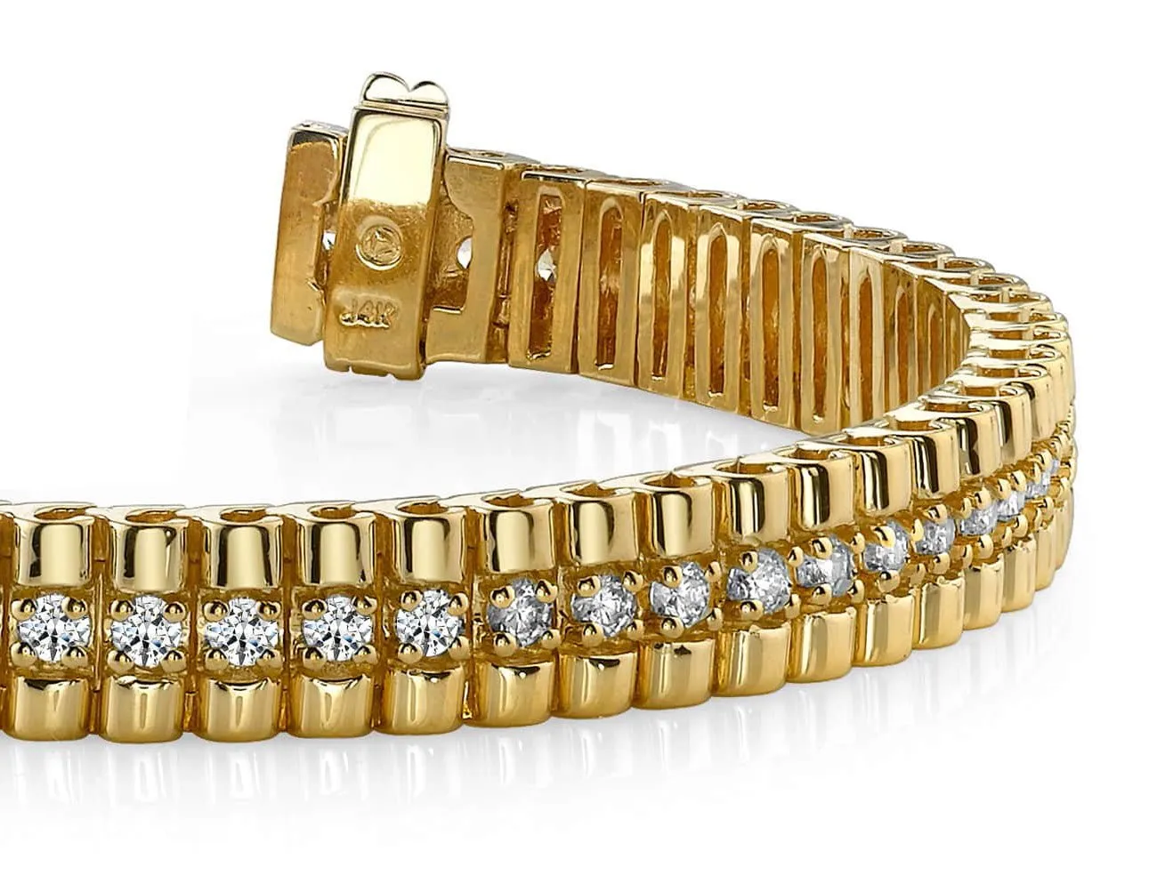 Continuous Strand Diamond Bracelet with 3.96 ct.(finished) 3mm