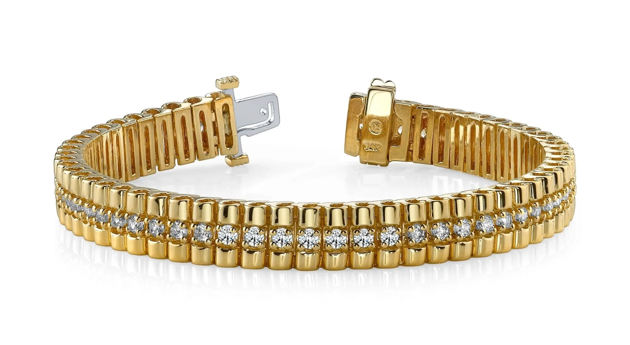 Continuous Strand Diamond Bracelet with 3.96 ct.(finished) 3mm