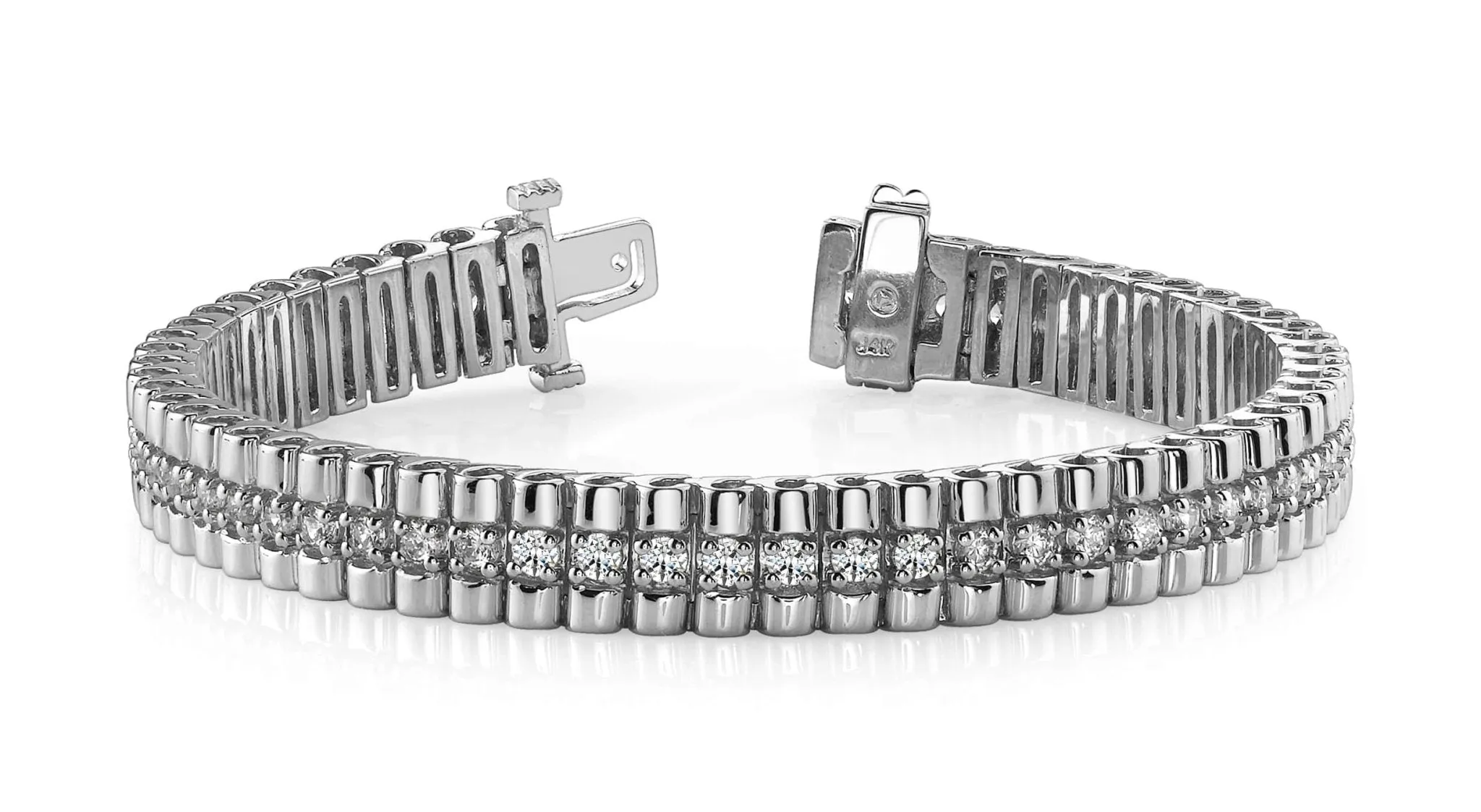Continuous Strand Diamond Bracelet with 3.96 ct.(finished) 3mm