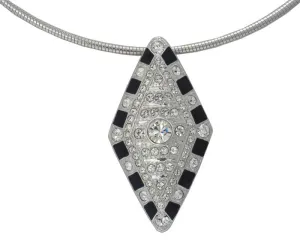 Crystal Lozenge Necklace & Brooch