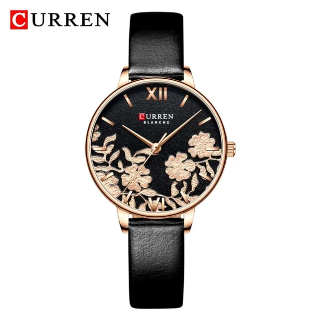 CURREN Women Watches Top Brand Luxury Rose Gold Bracelets Watch Ladies Stainless Steel Quartz Lady Wristwatches Relogio Feminino