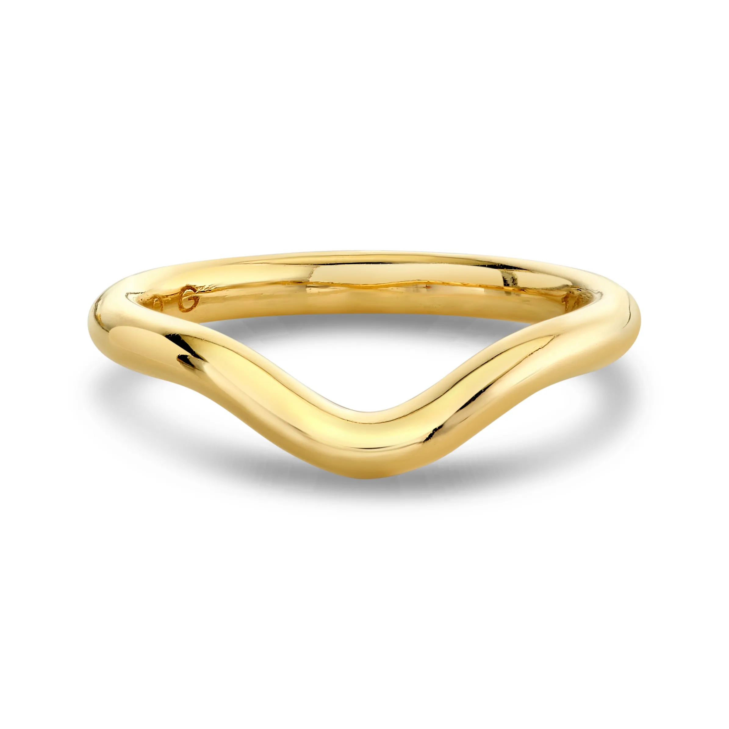 Curved Solitaire Band