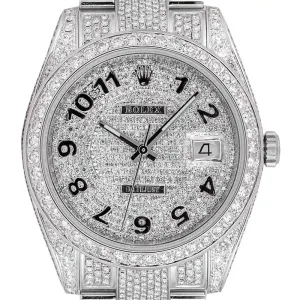 Custom Diamond Set Rolex Datejust II Stainless Steel 116300 Watch