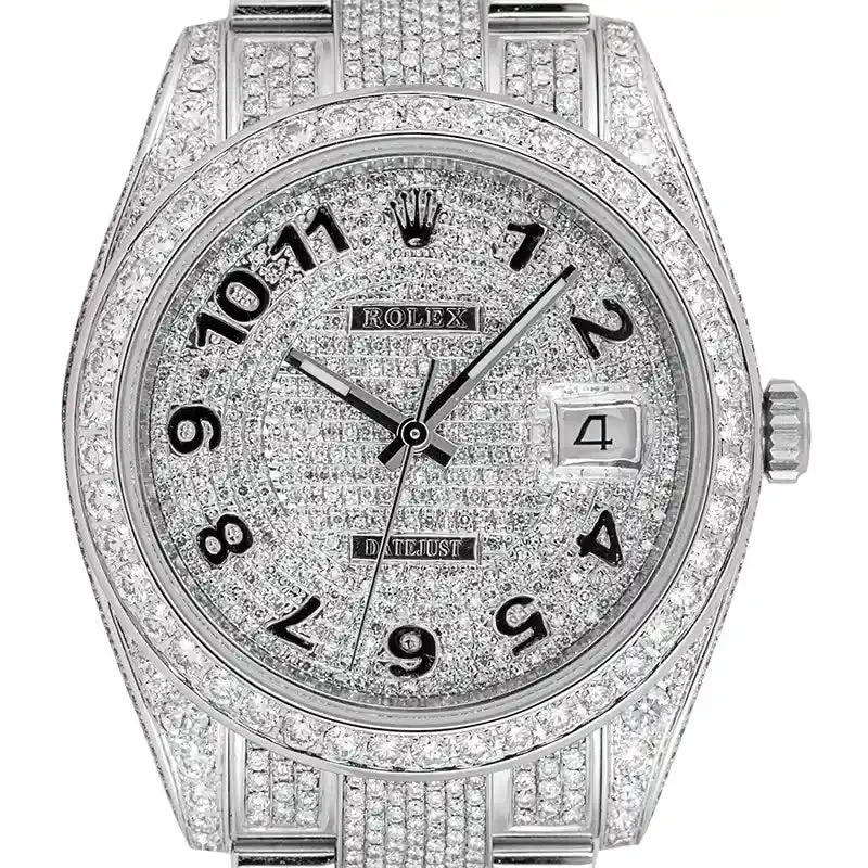 Custom Diamond Set Rolex Datejust II Stainless Steel 116300 Watch