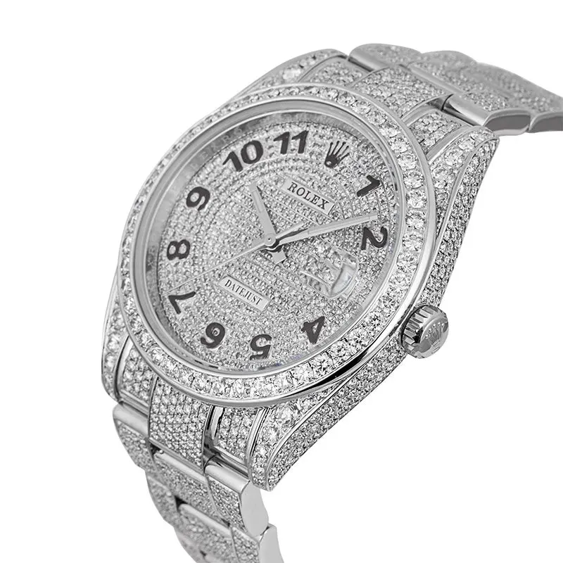 Custom Diamond Set Rolex Datejust II Stainless Steel 116300 Watch