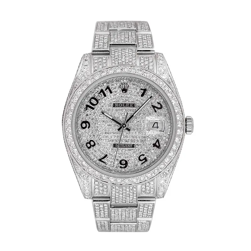Custom Diamond Set Rolex Datejust II Stainless Steel 116300 Watch