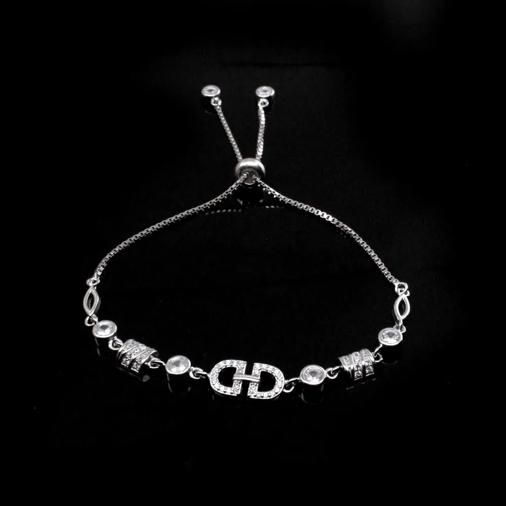 Cute Real 925 Silver platinum finish Bracelet for Girls