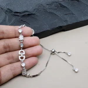 Cute Real 925 Silver platinum finish Bracelet for Girls