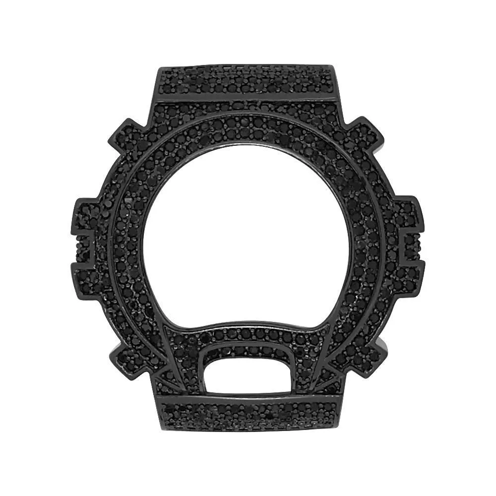 CZ Bling Bling Black Case Bezel for G Shock DW6900