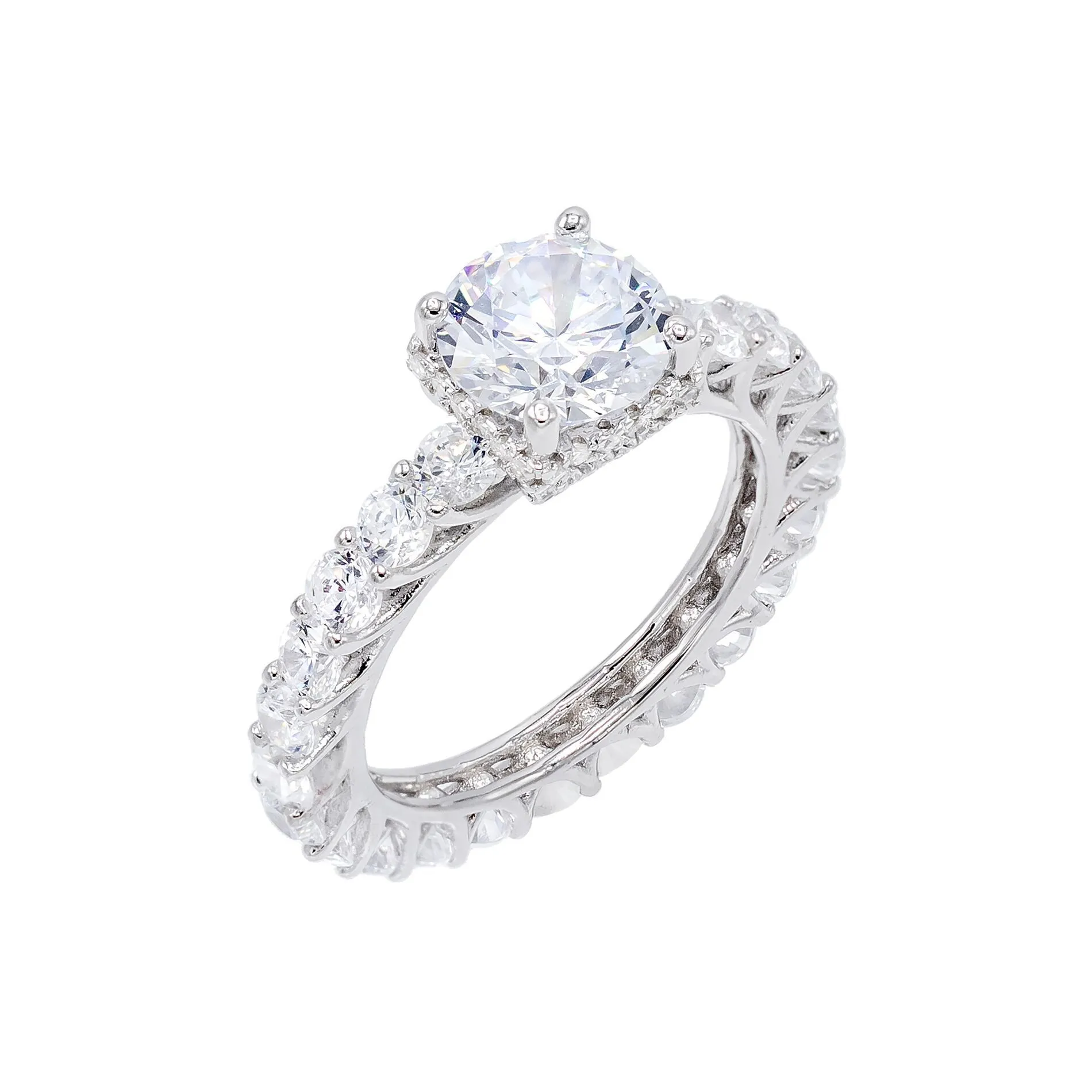 CZ Solitaire Eternity Ring