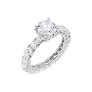 CZ Solitaire Eternity Ring