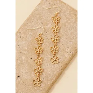 Dangling Blossom Earrings/ Silver and Gold available