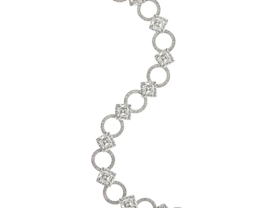 Daniel K Platinum Asscher Diamond Bracelet
