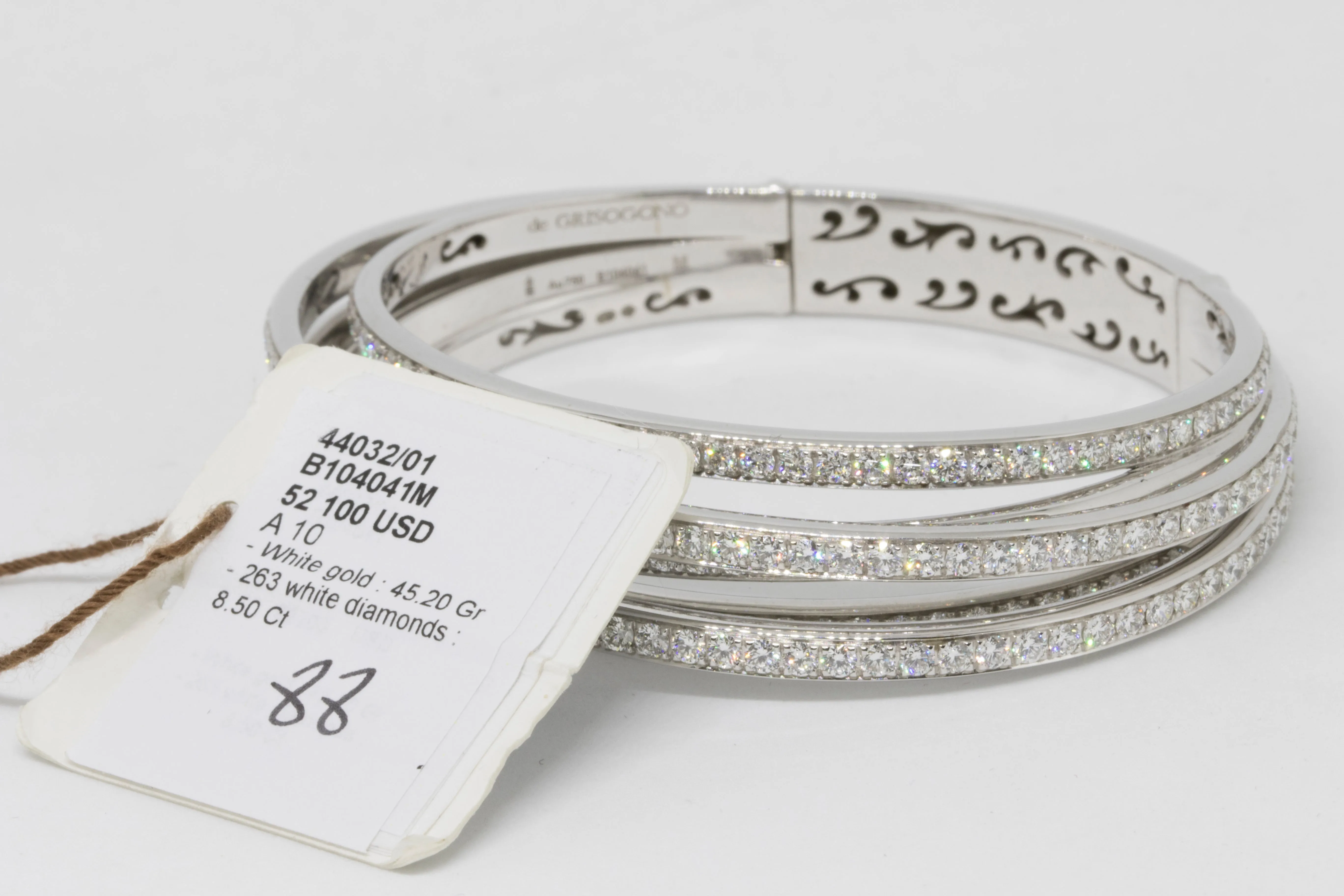 de GRISOGONO Allegra White Gold and Diamond Bracelet Medium