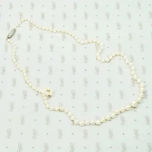Delightful Diamond Barrel Clasp on Lovely Pearls
