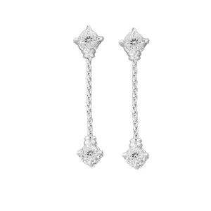 Diamante Cluster 104 - 1" Dangle Post Earrings