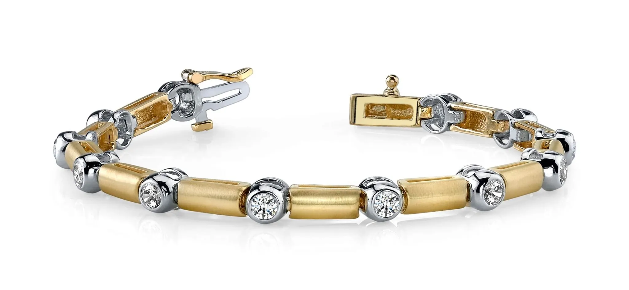 Diamond And Bar Diamond Bracelet with 1.92 ct.(finished) 3.5mm