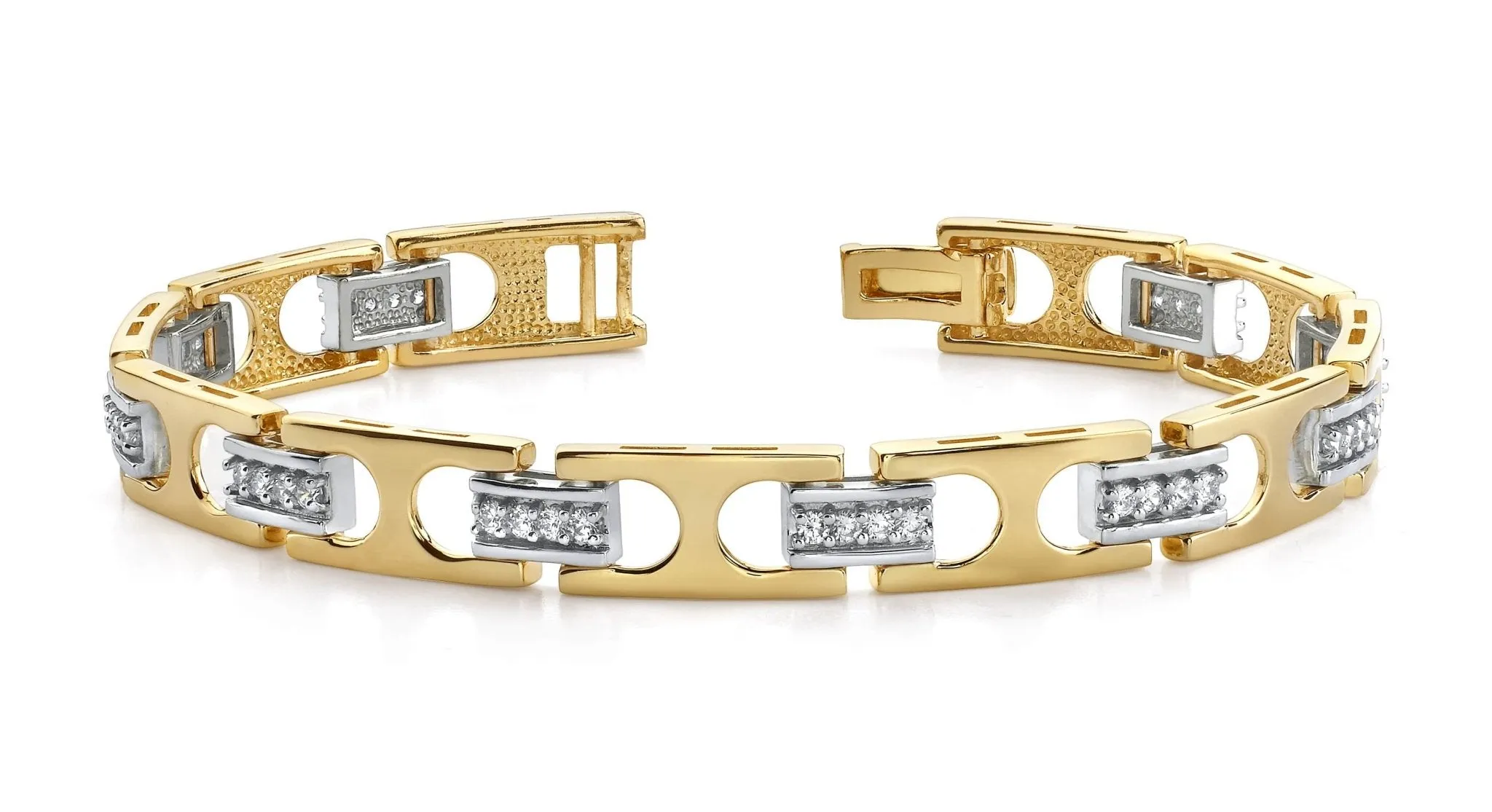 Diamond Buckle Link Diamond Bracelet with 1.00 ct.(finished) 1.8mm