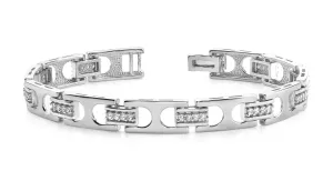Diamond Buckle Link Diamond Bracelet with 1.00 ct.(finished) 1.8mm