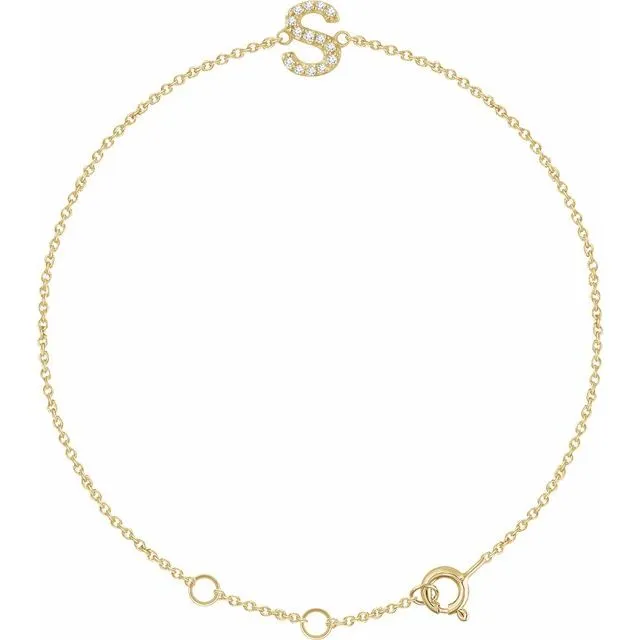diamond character bracelet