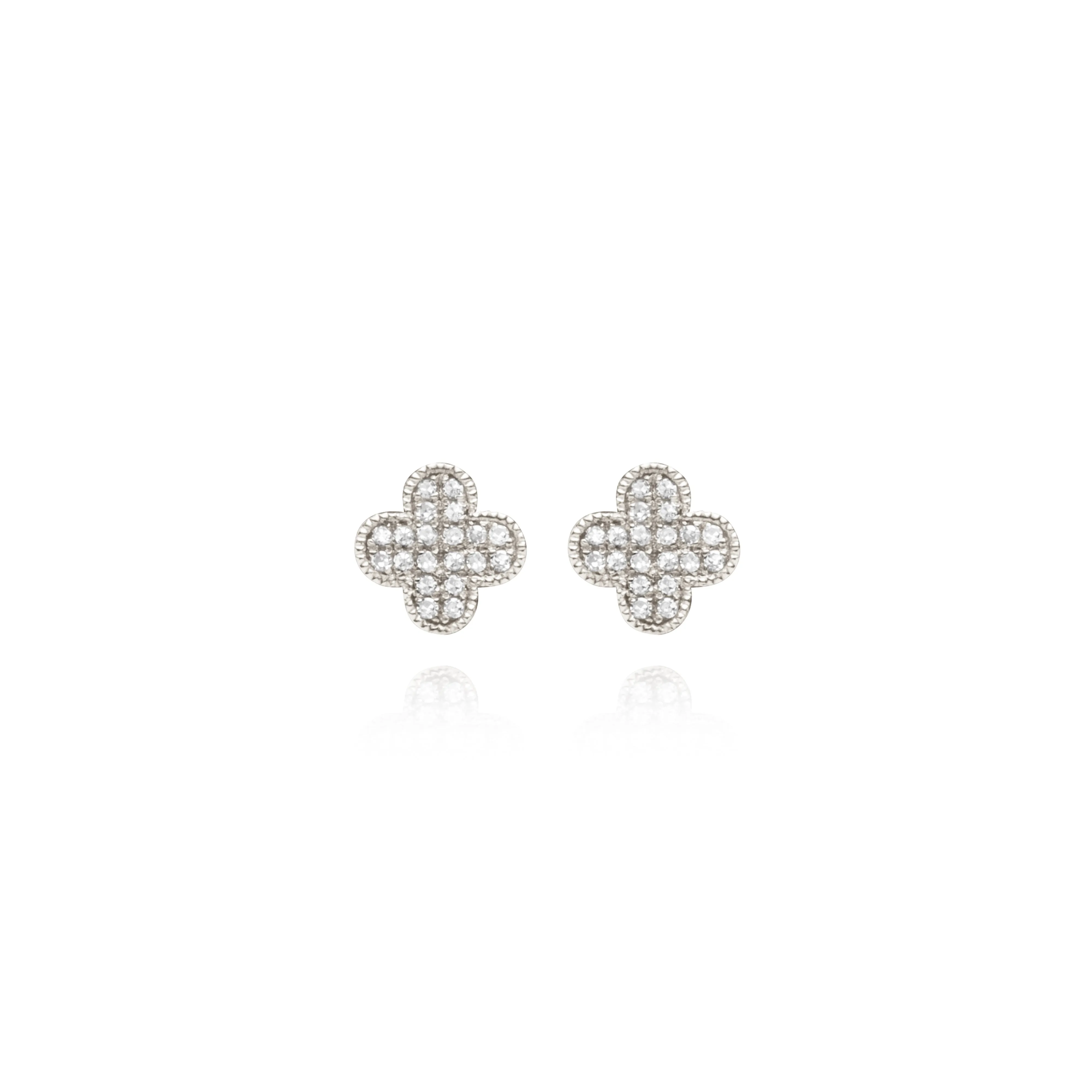 Diamond Clover Earrings