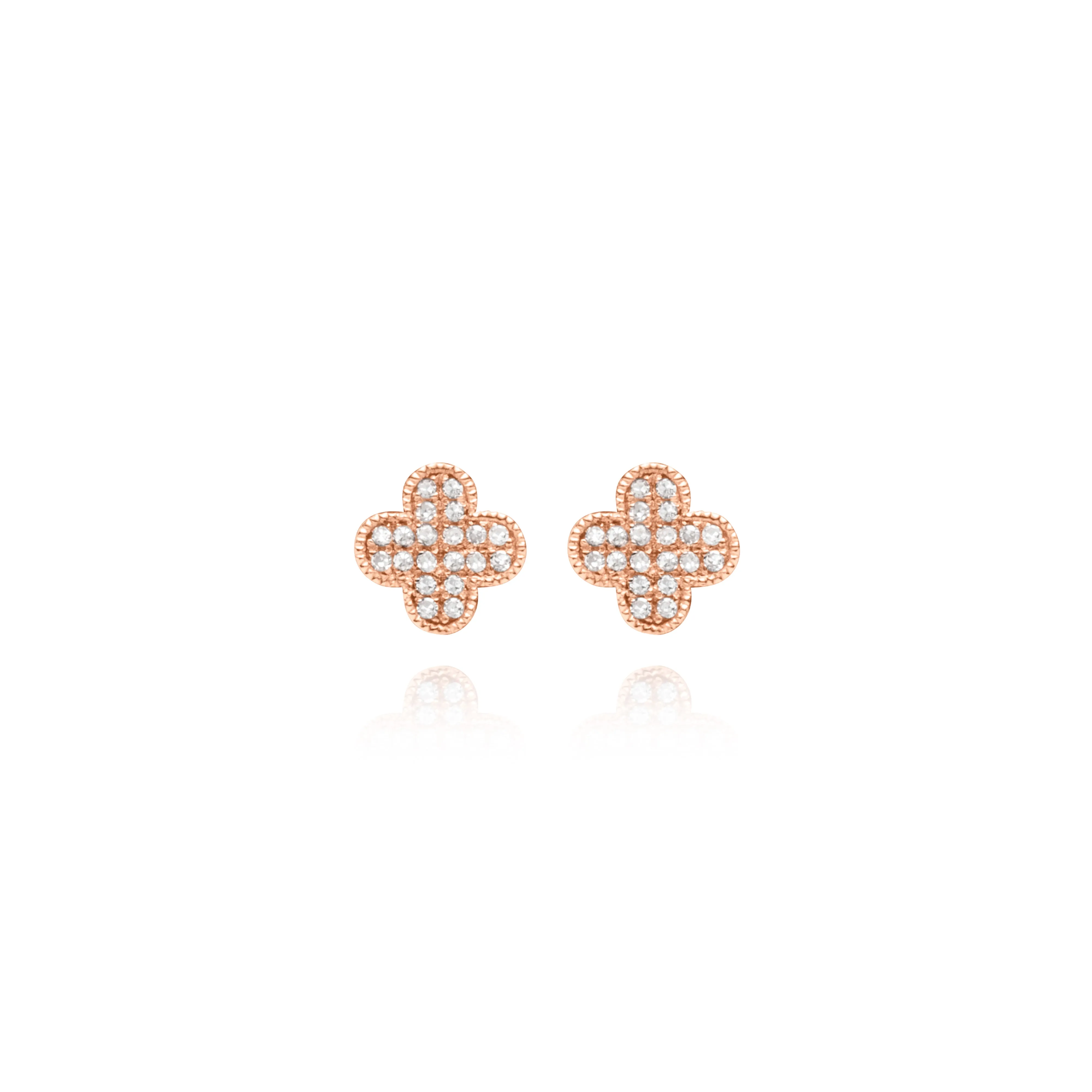 Diamond Clover Earrings