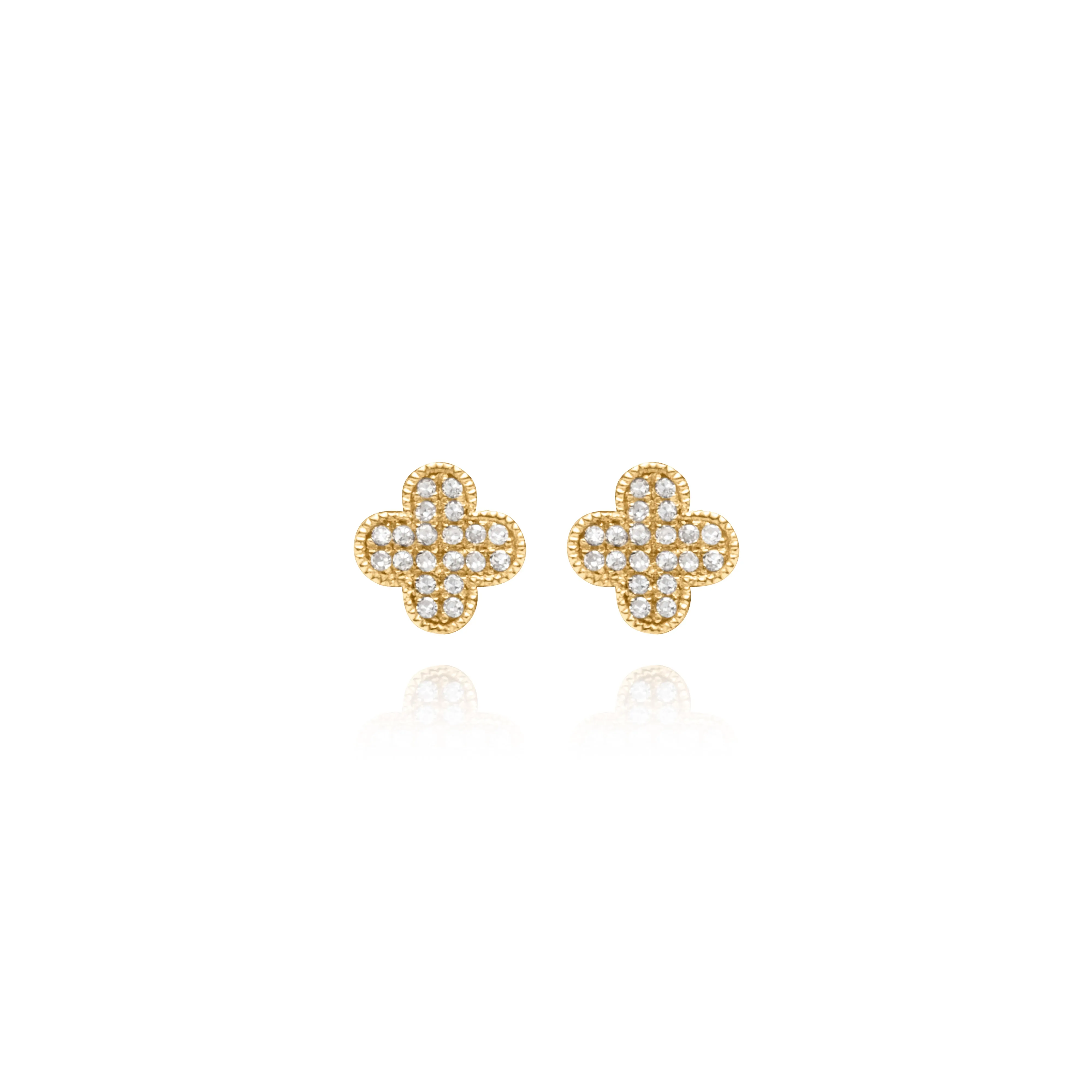 Diamond Clover Earrings