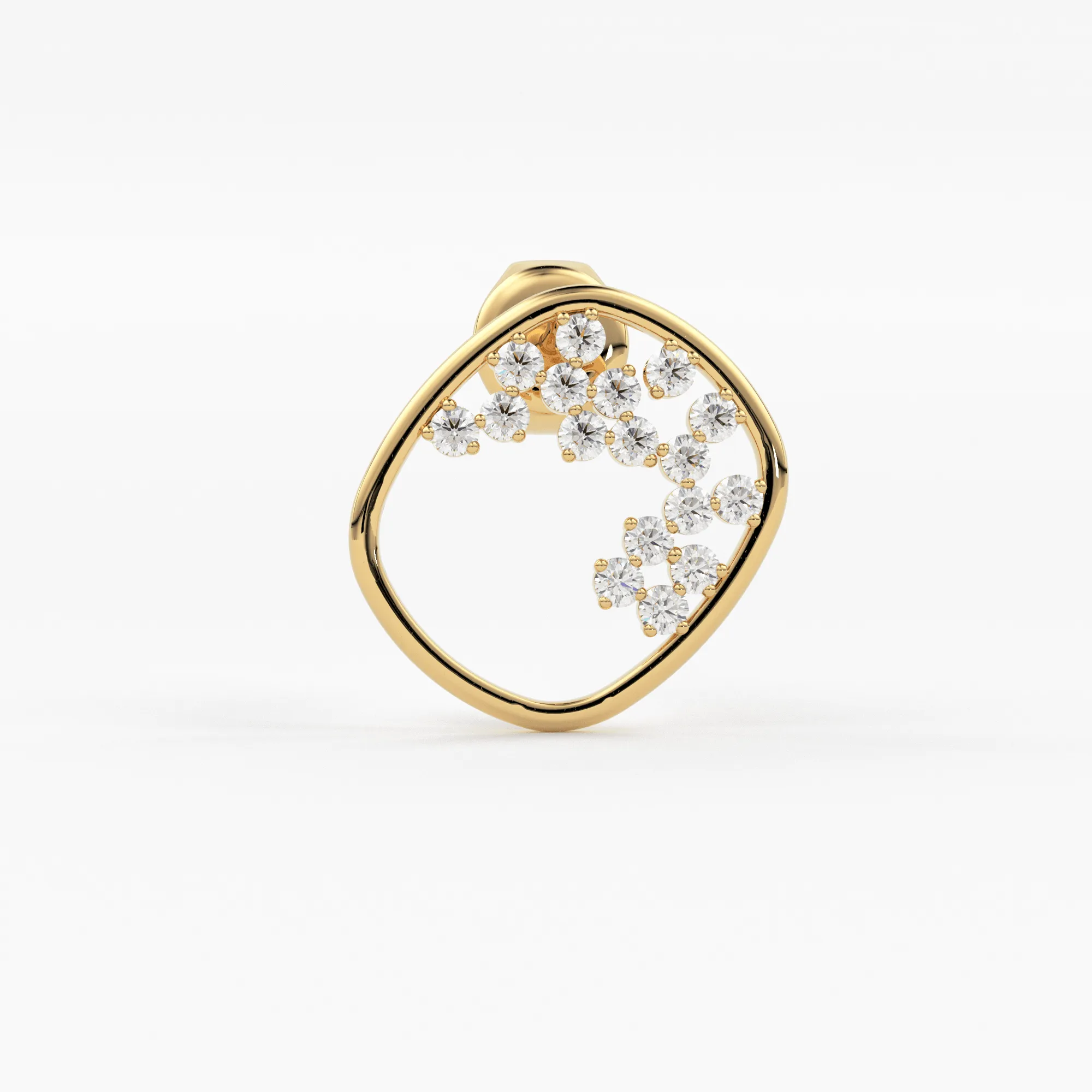 Diamond Cluster Earrings/ Diamond Earrings in 14k Solid Gold / Designer Diamond Earrings/ Stud Earrings/ Statement Diamond Studs / Gift